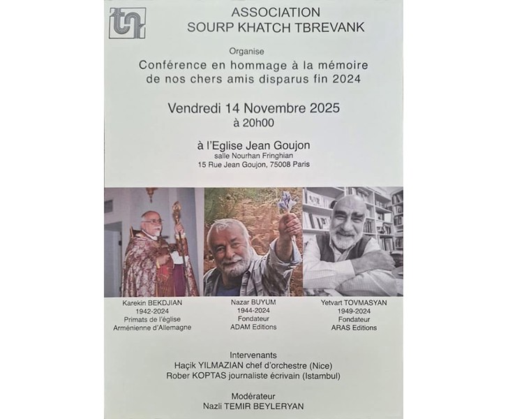 Conférence en hommage à la mémoire de nos chers amis disparus fin 2024