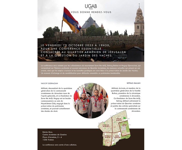 Conférence sur le Quartier Arménien de Jérusalem