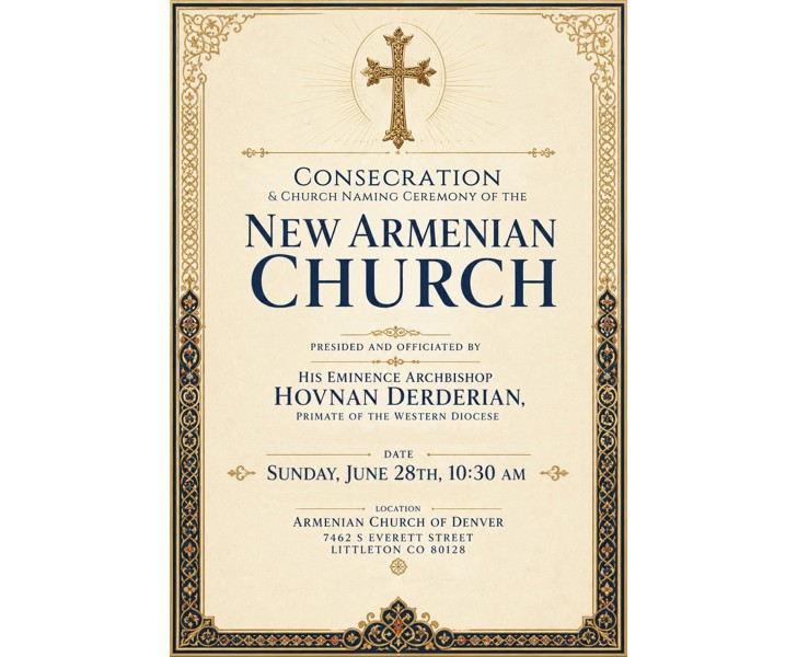 Consecration & Church Naming Ceremony of the New Armenian Church