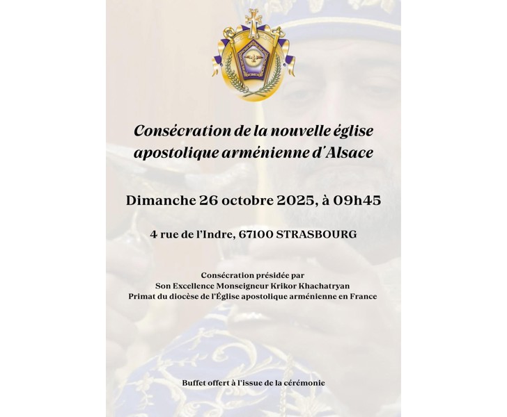 Consécration de la nouvelle église apostolique arménienne d'Alsace