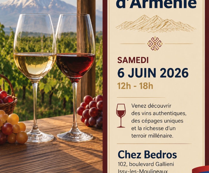 Dégustation et vente de vins d’Arménie