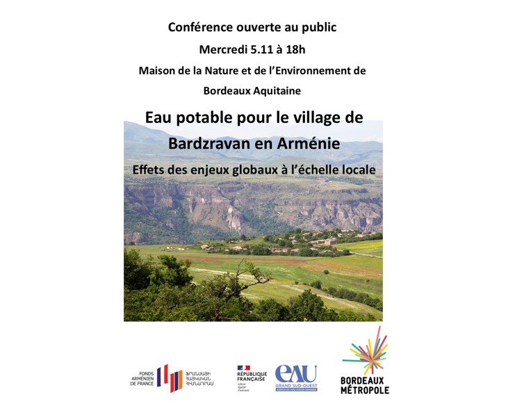 Eau potable pour le village de Bardzravan en Arménie