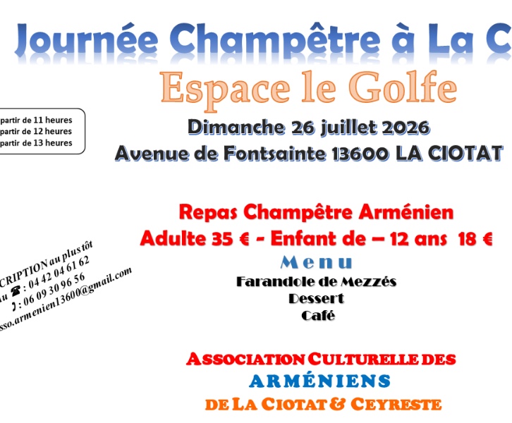 Repas Champêtre Arménien 🇦🇲 à La Ciotat 🌊🏖️