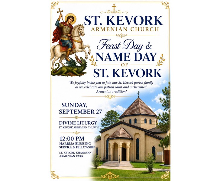 Feast Day & Name Day of St. Kevork