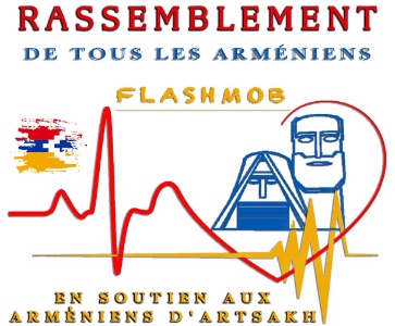 Flashmob en soutien aux Arméniens d'Artsakh