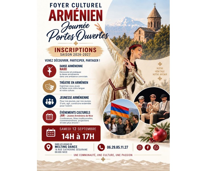 Foyer Culturel Arménien - Journée Portes Ouvertes