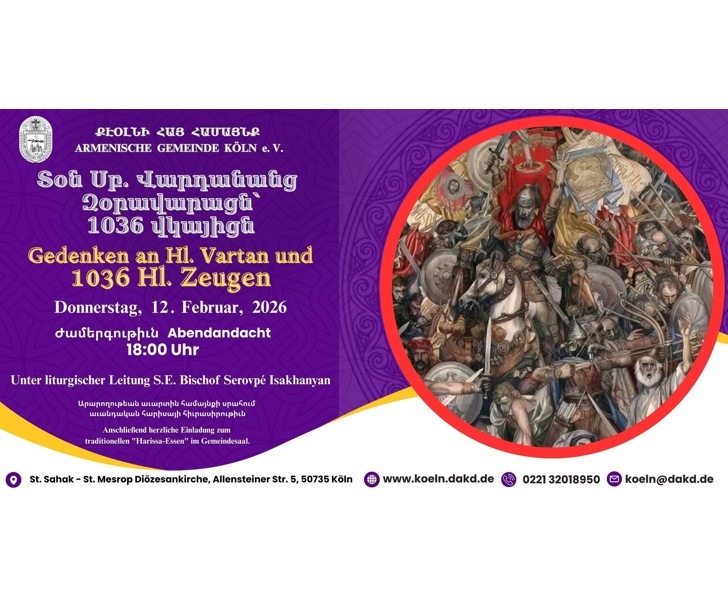 Gedenken an Hl. Vartan und 1036 Hl. Zeugen