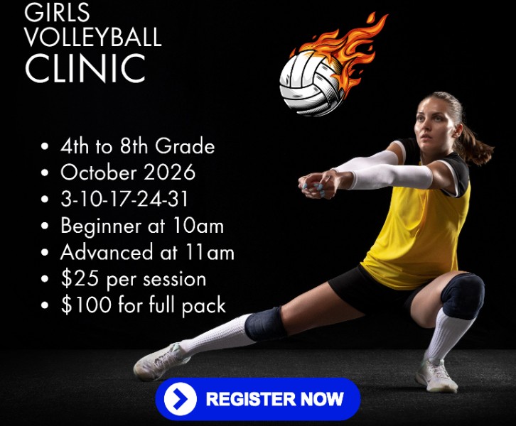 Girls Volleyball Clinic, 4th to 8th grades