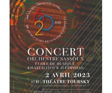 Grand Concert des 60 ans de l'orchestre Sassoun de la JAF et des 20 ans de son Ecole de Musique