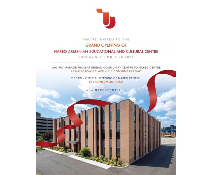 Grand Opening of Nareg Armenian Educational and Cultural Centre