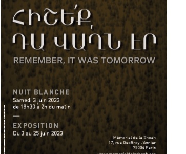 UNE NUIT BLANCHE AVEC MELIK OHANIAN - REMEMBER IT WAS TOMORROW - ՀԻՇԵ ՛Ք, ԴԱ ՎԱՂՆ ԷՐ