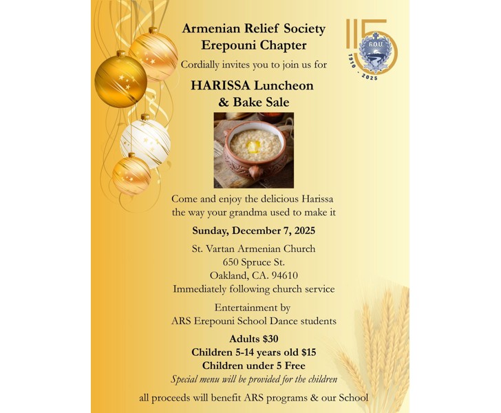 HARISSA Luncheon & Bake Sale