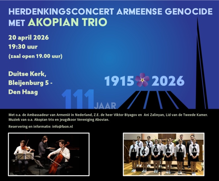 Herdenkingsconcert Armeense Genocide