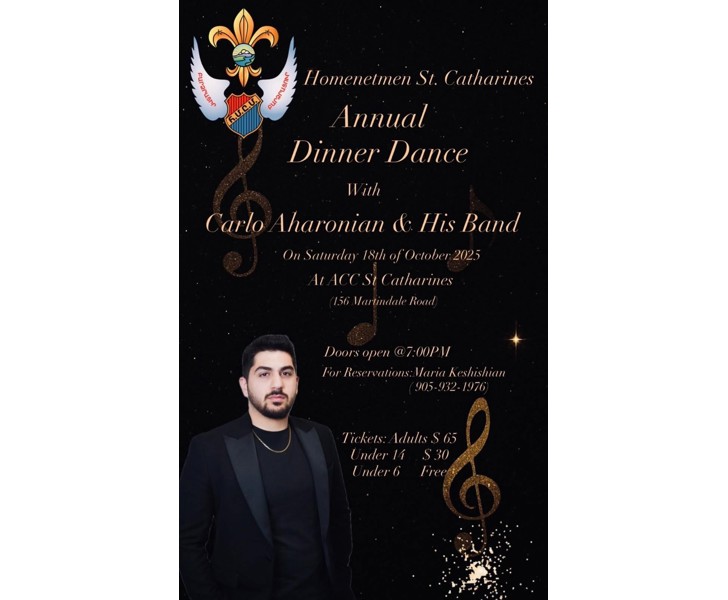 Homenetmen St. Catharines Annual Dinner Dance