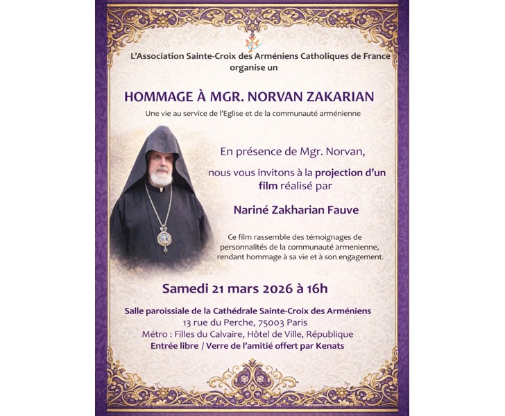 Hommage à Mgr. Norvan Zakarian