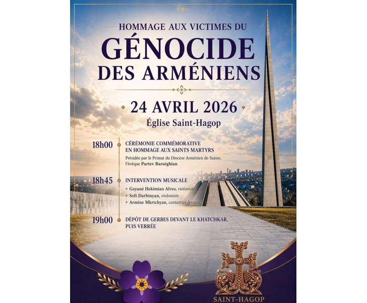 Hommage aux victimes du Génocide des Arméniens