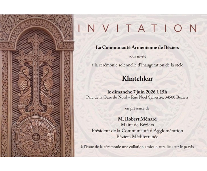 Inauguration de la stèle Khatchkar