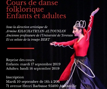 Inscription danse arménienne 