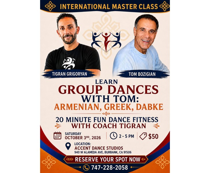 International Master Class: Learn Group Dances with Tom & Dance Fitness with Coach Tigran