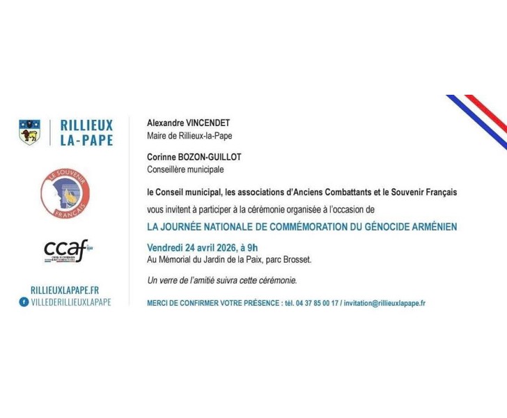 Journée Nationale de Commémoration du Génocide Arménien