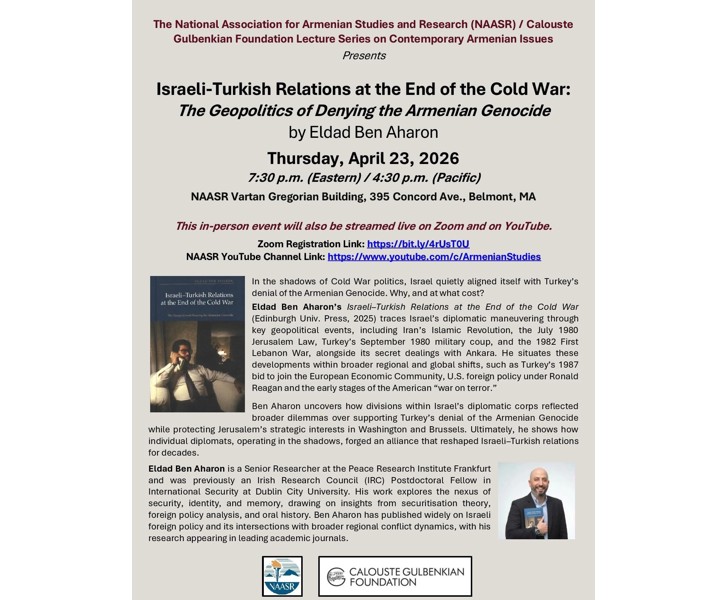 Israeli-Turkish Relations at the End of the Cold War: The Geopolitics of Denying the Armenian Genocide