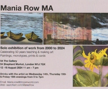 Mania Row MA (nee Hagopian) Solo Art Exhibition