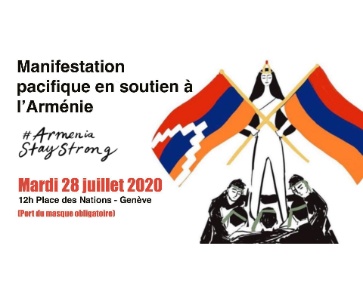 Manifestation pacifique en soutien à l'Arménie
