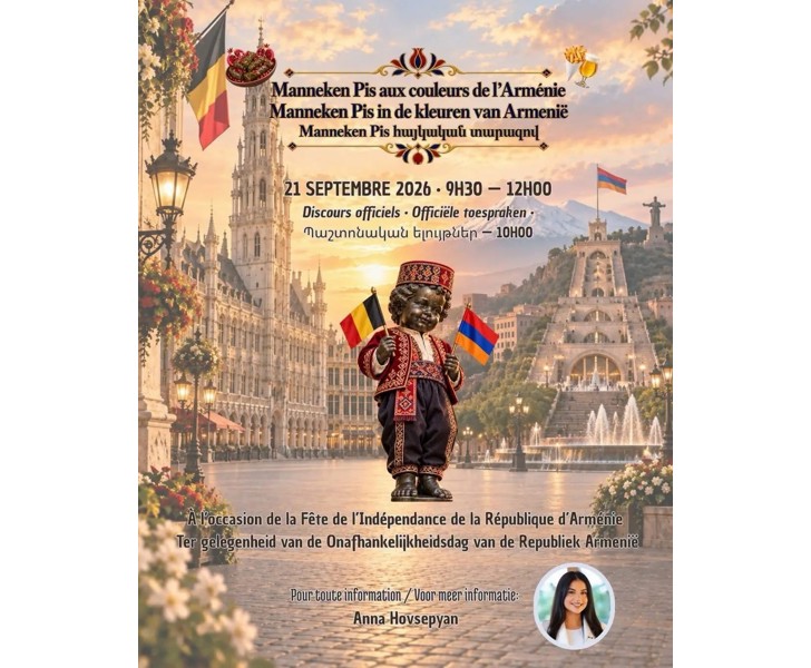 Manneken Pis aux couleurs de l'Arménie