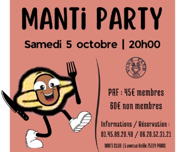 Manti party - Samedi 5 octobre 2024