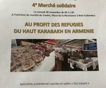 Marché solidaire au profit des refugiés du Haut Karabakh
