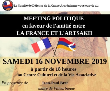 Meeting politque pour l'amitié entre la France et l'Artsakh