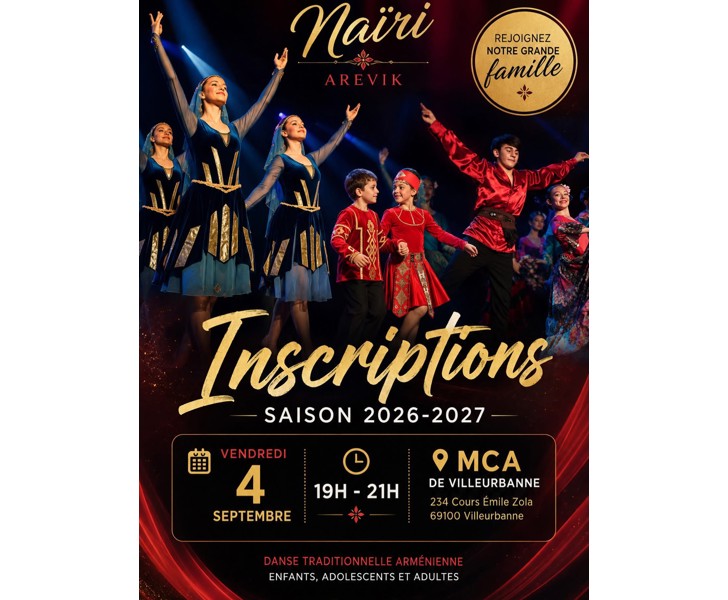 Nairi Arevik - Inscriptions Saison 2026-2027