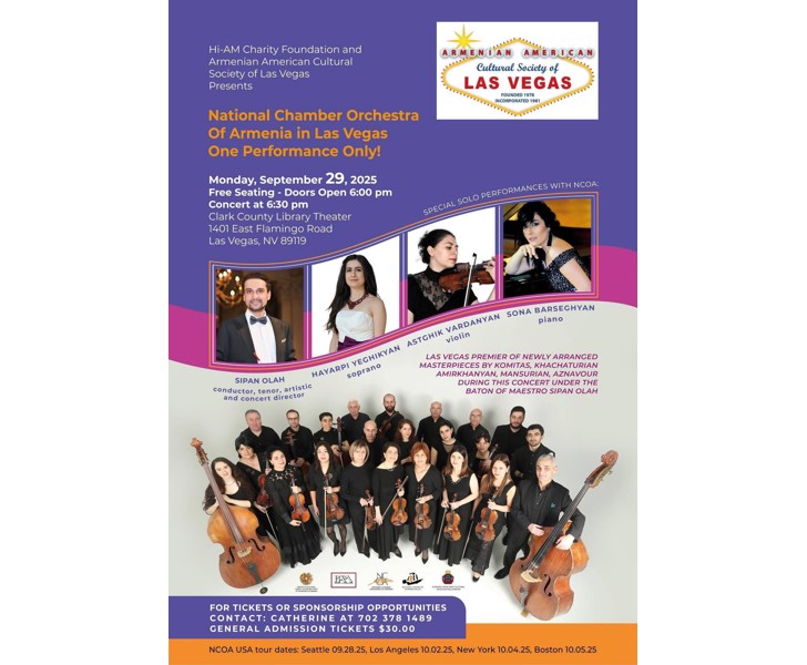 National Chamber Orchestra Of Armenia in Las Vegas