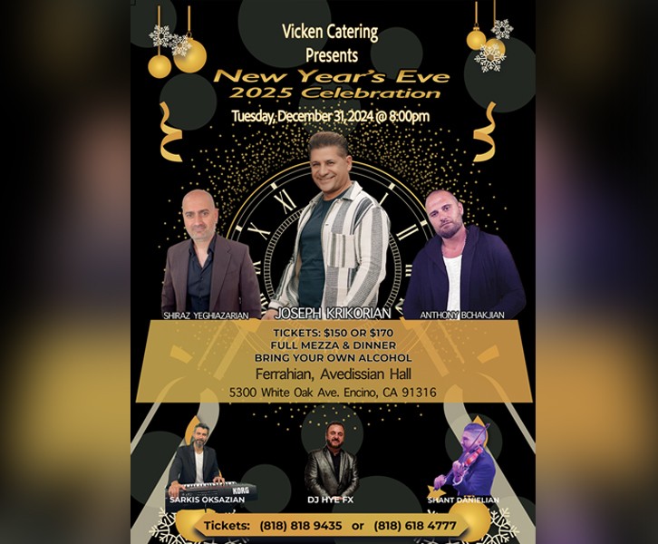 New Year 2025 Celebration with Joseph Krikorian, Shiraz Yeghiazarian, & Anthony Bchakjian.