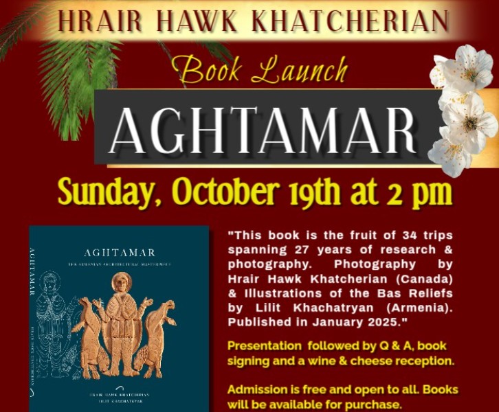 NJ Book Launch of Hrair Hawk Khatcherian's newest book "Aghtamar" - The Armenian Architectural Masterpiece