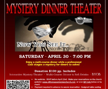 'Now you See it, Now you Don't...' Mystery Dinner Theater