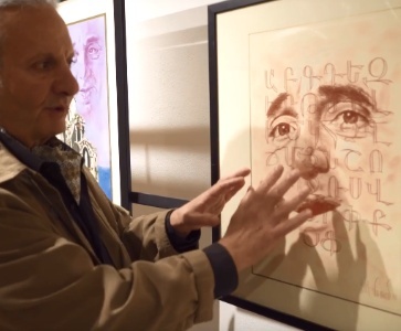 Dir Vahaken dessine Charles Aznavour