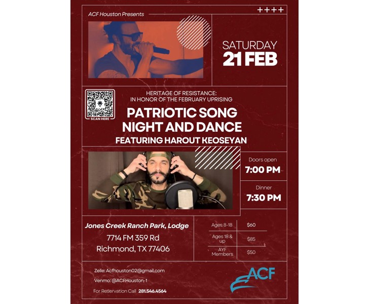 Patriotic Song Night and Dance featuring Harout Keoseyan