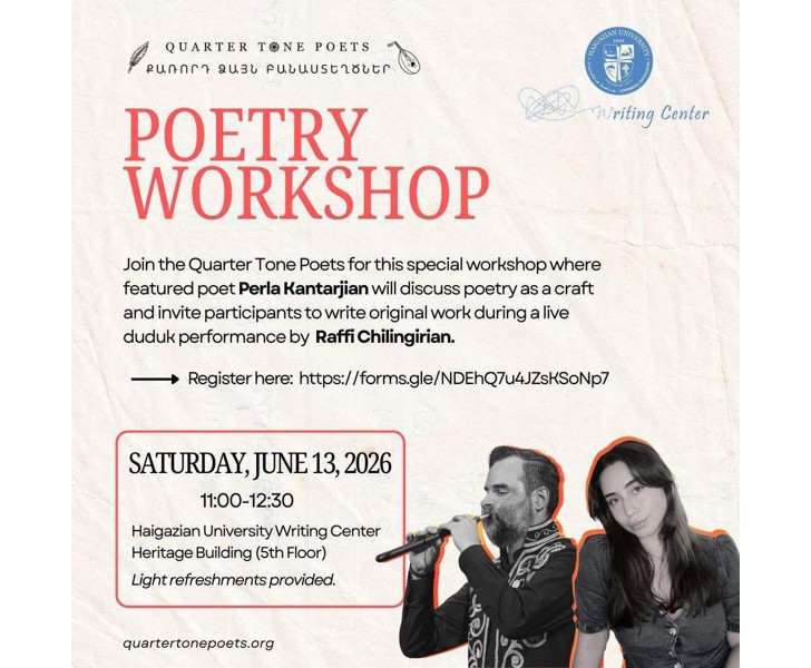 Poetry Workshop with Perla Kantarjian and Raffi Chilingirian