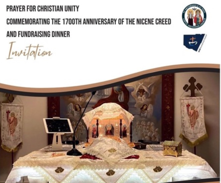 Prayer for Christian Unity Commemorating the 1700th Anniversary of the Nicene Creed and Fundraising Dinner