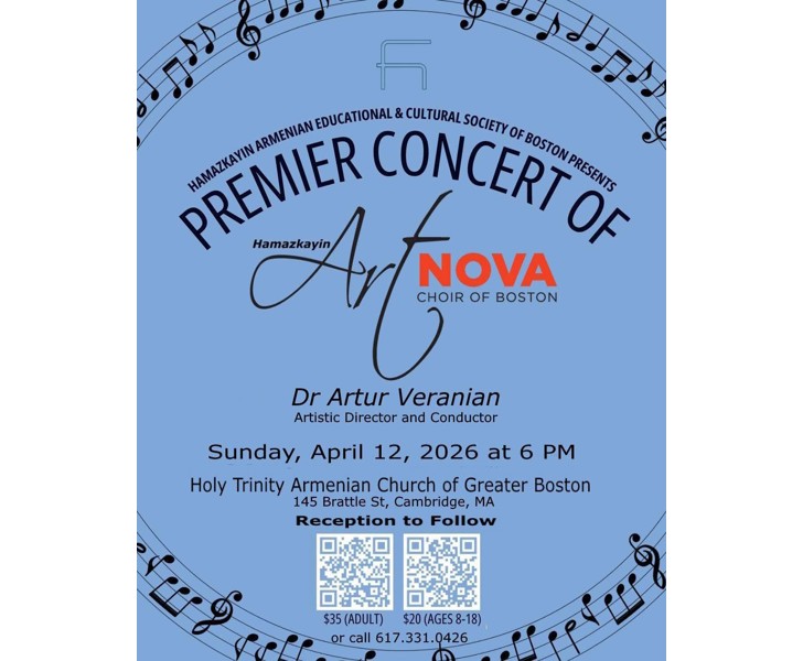 Premier Concert of Hamazkayin Art Nova Choir of Boston