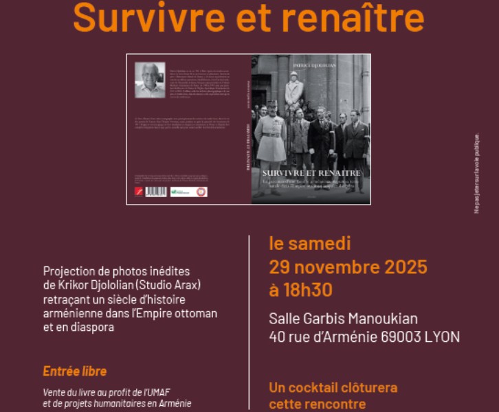 Présentation du dernier livre de Patrice Djololian : Survivre et renaître