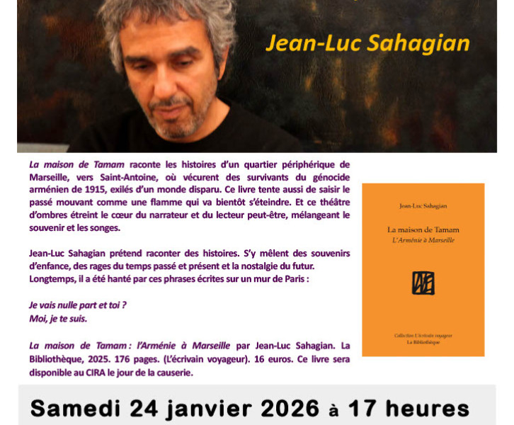Présentation du livre 'La maison de Tamam' par Jean-Luc Sahagian