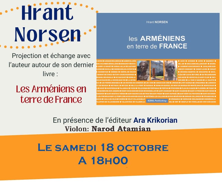 Présentation du livre "Les arméniens en terre de France"