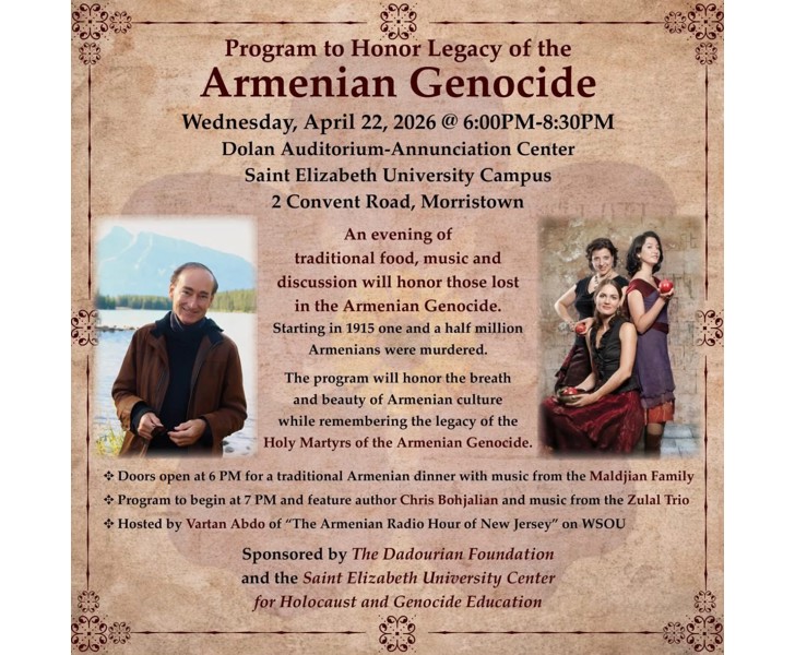 Program to Honor Legacy of the Armenian Genocide