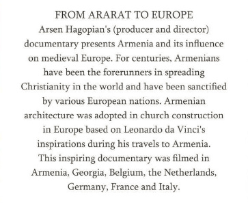 Projection de deux films sur l’Arstakh et l’Arménie