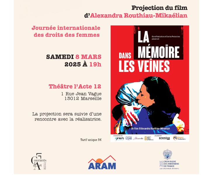 Projection du film d’Alexandra Routhiau Mikaélian : LA MÉMOIRE DANS LES VEINES