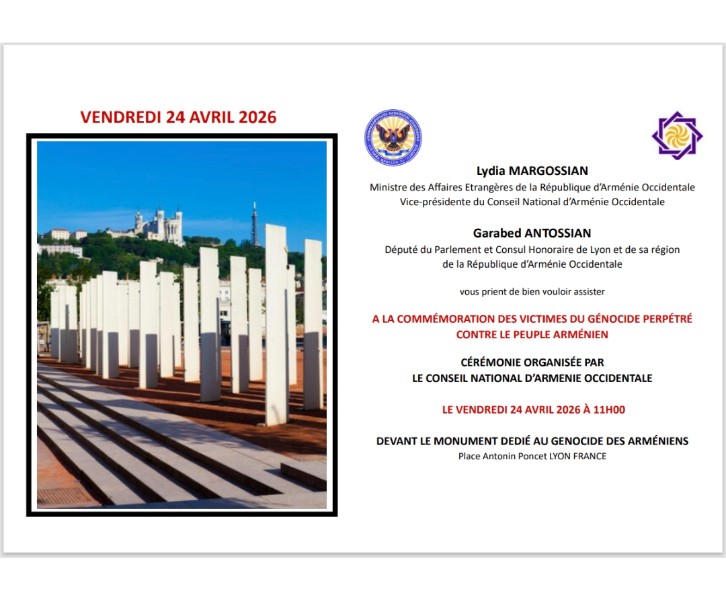  COMMÉMORATION DES VICTIMES  DU GÉNOCIDE PERPÉTRÉ CONTRE  LE PEUPLE ARMÉNIEN 