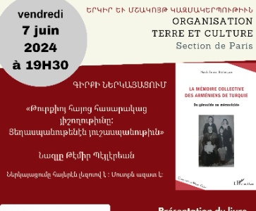 Présentation du livre «La mémoire collective des arméniens de Turquie»