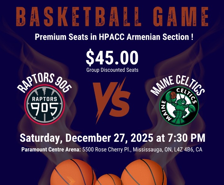 Raptors 905 "Armenian Night" Basketball Game